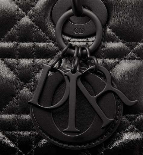 Small Lady Dior Bag Gradient Patent and Matte Black Cannage 